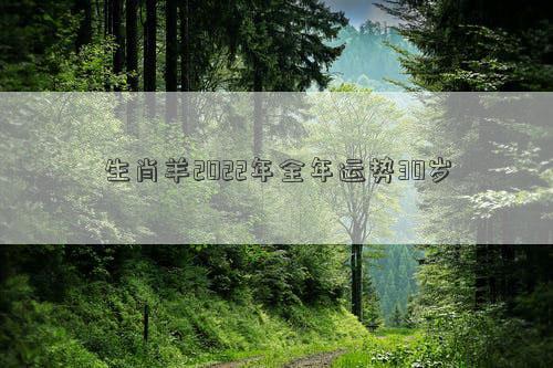 生肖羊2022年全年运势30岁